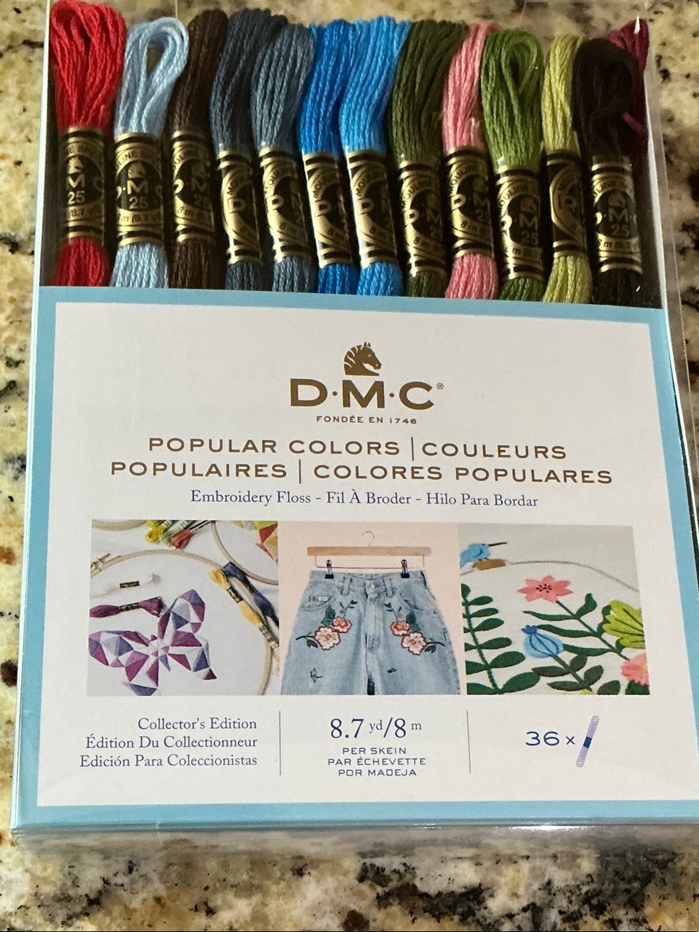 DMC Embroidery Floss Collection - Assorted Blue, Green, Pink, Red, Brown - Picture 2 of 9